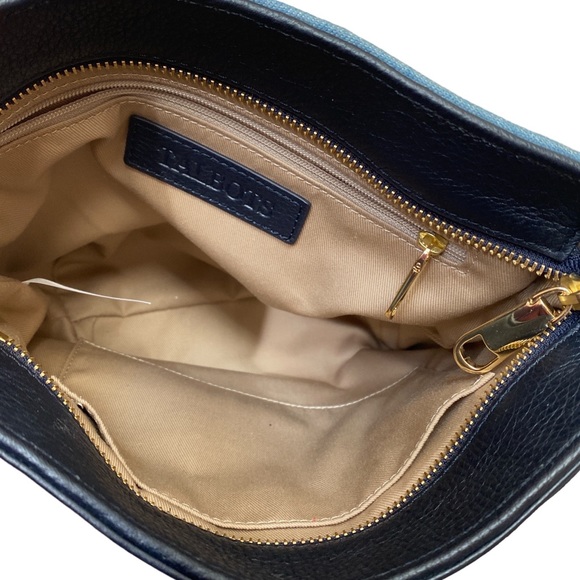 (1340) Talbots Leather & Denim Crossbody Bag 10” x9” x4.5” - Picture 7 of 8